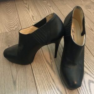 Brian Atwood stacked booties